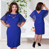 New Hot Sale 2017 Fashion Summer Elegant Women's Hollow Plus Size L-6XL Dress Evening Party Beach Ladies Soft Dresses vestido