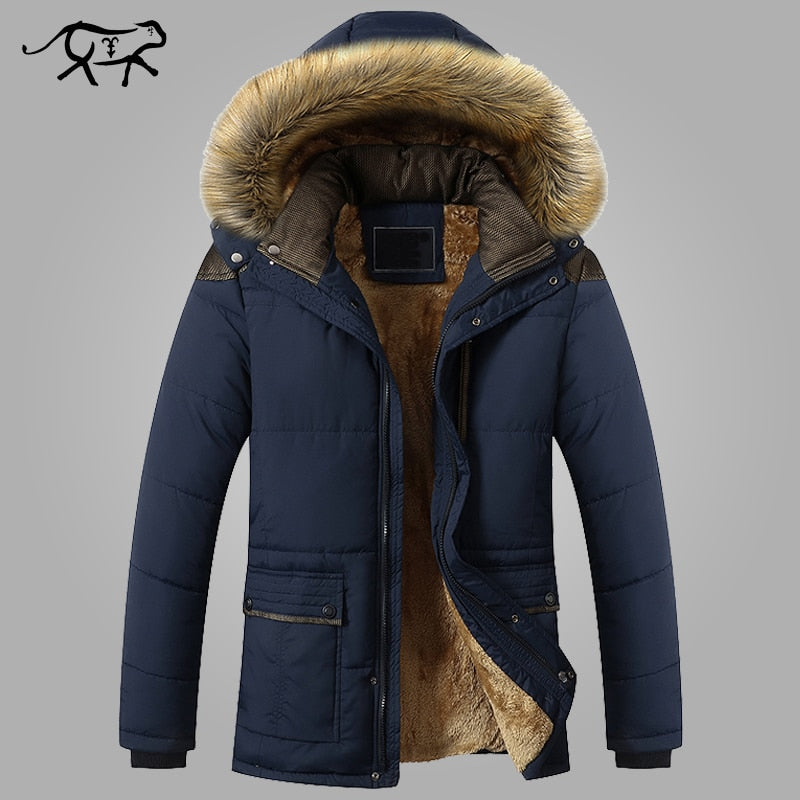 Winter Jacket Men Brand Fashion New Arrival Casual Slim Thick Warm Mens Coats Parkas With Hooded Long Overcoats Clothing Male