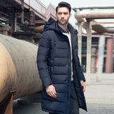 ICEbear 2017 New Clothing Jackets Business Long Thick Winter Coat Men Solid Parka Fashion Overcoat Outerwear 16M298D