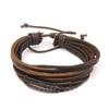 Hot Sale Unisex Multilayer Charm Surfer Tribal Wrap Bangle Genuine Leather Bracelet For Men Women Jewelry Accessories