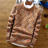 2017 New Fashion Mens Christmas Sweater Casual Slim Fit Male Clothing Long Sleeve Knitted Pullovers Winter Thick Sweater