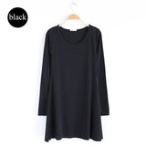 2018 New Fashion Clothes Spring Women Dress Cotton  Autumn Winter Dress Female Long Sleeve Dress O-Neck Woolen Dresses DR276