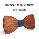 Mahoosive Simple Men's Suit Wooden Bow Tie For Groom Wedding Party Men Formal Wear Business Cravat Bow tie Clothing Accessories