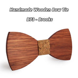 Mahoosive Simple Men's Suit Wooden Bow Tie For Groom Wedding Party Men Formal Wear Business Cravat Bow tie Clothing Accessories