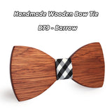 Mahoosive Simple Men's Suit Wooden Bow Tie For Groom Wedding Party Men Formal Wear Business Cravat Bow tie Clothing Accessories