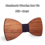 Mahoosive Simple Men's Suit Wooden Bow Tie For Groom Wedding Party Men Formal Wear Business Cravat Bow tie Clothing Accessories