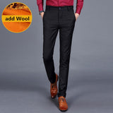 2018 New Men's Fashion Boutique Solid Color Casual Business Suit Pants Korean-style Men's Winter and Summer Trousers Male Slacks