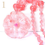 Yumten Women Statement Necklace Flowers Natural Stone Pendant Gemstone Men Accessories Fashion Short Necklace Crystal Jewelry