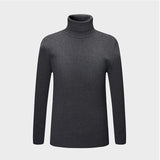New Autumn Winter Fashion Brand Clothing Men's Sweaters Warm Slim Fit Turtleneck Men Pullover 100% Cotton Knitted Sweater Men