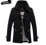 LEFT ROM 2018 New Fashion men are upscale in winter slim Fit Casual trench coat/male pure color Pure cotton long jackets S-5XL