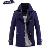 LEFT ROM 2018 New Fashion men are upscale in winter slim Fit Casual trench coat/male pure color Pure cotton long jackets S-5XL