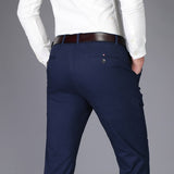 NIGRITY 2018 New autumn winter Men's Fashion Business Casual  long Pants male Elastic Straight formal Trousers plus Size 28-42