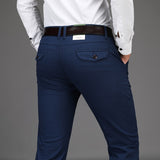 NIGRITY 2018 New autumn winter Men's Fashion Business Casual  long Pants male Elastic Straight formal Trousers plus Size 28-42