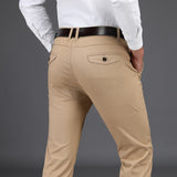 NIGRITY 2018 New autumn winter Men's Fashion Business Casual  long Pants male Elastic Straight formal Trousers plus Size 28-42