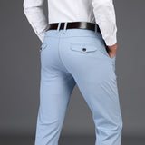 NIGRITY 2018 New autumn winter Men's Fashion Business Casual  long Pants male Elastic Straight formal Trousers plus Size 28-42