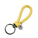 Double One New Braided Leather Keychain Rope Key Chain Ring Handmade DIY Pendant Car Keyrings Accessories for Men Women