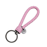 Double One New Braided Leather Keychain Rope Key Chain Ring Handmade DIY Pendant Car Keyrings Accessories for Men Women