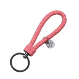 Double One New Braided Leather Keychain Rope Key Chain Ring Handmade DIY Pendant Car Keyrings Accessories for Men Women