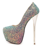 Gdgydh Fashion Women Heels Platform Shoes 2018 New Spring Autumn Bling Women Pumps Thin Heels Sexy Slim Party Shoes High Heels