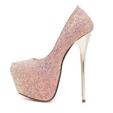Gdgydh Fashion Women Heels Platform Shoes 2018 New Spring Autumn Bling Women Pumps Thin Heels Sexy Slim Party Shoes High Heels