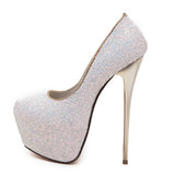 Gdgydh Fashion Women Heels Platform Shoes 2018 New Spring Autumn Bling Women Pumps Thin Heels Sexy Slim Party Shoes High Heels