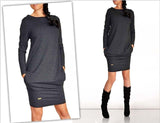3XL Plus Size 2018 New Arrive Women Autumn Winter Dress Casual New Fashion Party Dress Vestidos Sexy Long Sleeve O-Neck Dresses