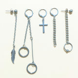 5 pcs/set KPOP Bangtan Boys Album BTS JIMIN Stud Earrings Korean Fashion Jewelry Accessories For Mens And Womens Earring