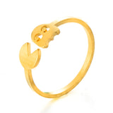 Golden Silver Color Stainless Steel Resizable Engagement Lover Rings Set For Women Men Wedding Band Jewelry Accessories Gifts