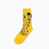 Autumn Winter Fashion Retro New Abstract Oil Painting Art Socks Men And Women Novelty Patterned Harajuku Design Van Gogh Socks
