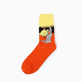 Autumn Winter Fashion Retro New Abstract Oil Painting Art Socks Men And Women Novelty Patterned Harajuku Design Van Gogh Socks