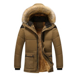 2018 New Fashion Warm Wool Liner Man Jacket and Coat M-5XL Fur Collar Hooded Men Winter Jacket Windproof Male Parkas casaco