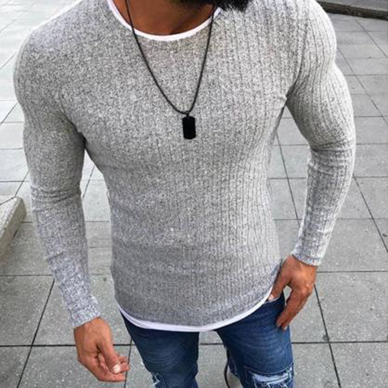 Winter Men 2018 New Fashion Pullover Knitted Sweater O-neck Casual Long Sleeve Warm Pullovers Male Sweaters Big size clothes