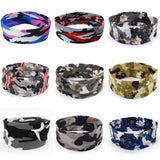 Headband  Women Men Elasticity Rock Camo 1PC Fashion Stretch  Casual Head Band  Sport Sweat Sweatband Yoga Gym Hair Accessories
