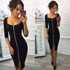 Autumn Dress 2018 New Fashion Women Casual Knitting Bodycon Sexy Club Dress Knee-Length Party Wear Dresses