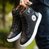 2018 New Fashion Warm Fur Winter Men Boots Man New High Top Canvas Casual Boots Men High Quality Autumn Leather Footwear