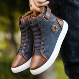 2018 New Fashion Warm Fur Winter Men Boots Man New High Top Canvas Casual Boots Men High Quality Autumn Leather Footwear