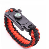 Outdoor Paracord Survival Bracelets for Men Jewelry Charm Bangles Wrap Knife Rope Friendship Bracelets Women Accessories 2018