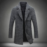 2018 New Winter Wool Coat Men Leisure Long Sections Woolen Coats Men's Pure Color Casual Fashion Jackets / Casual Men Overcoat