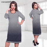 fashionable women dresses big size NEW 2019 plus size women clothing 6xl winter dress casual o-neck Plaid office bodycon Dress