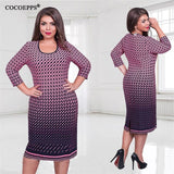 fashionable women dresses big size NEW 2019 plus size women clothing 6xl winter dress casual o-neck Plaid office bodycon Dress
