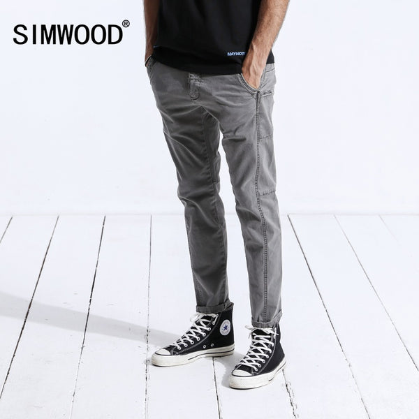 SIMWOOD New 2019 Winter Casual Pants Men Fashion Skinny Joggers Sweatpants Trousers Plus Size Brand Clothing 180442
