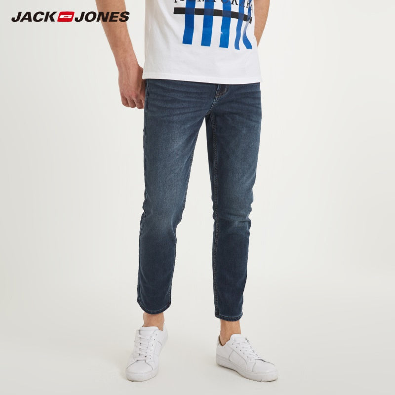 JackJones 2019 Winter New Men's Elastic Cotton Stretch Jeans Pants Loose Fit Denim Trousers Men's Brand Fashion |218132571