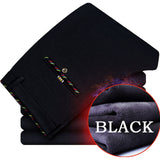 Brother Wang Brand 2019 Winter New Men's Warm Casual Pants Fashion Business Slim Elastic Fleece Thick Pants Plus Size 44 46