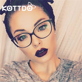 KOTTDO  Fashion Women Cat Eye Eyeglasses Frame Men Optical Glasse Frame Retro Eyeglasses Computer Glasses Transparent glasses