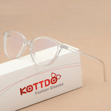 KOTTDO  Fashion Women Cat Eye Eyeglasses Frame Men Optical Glasse Frame Retro Eyeglasses Computer Glasses Transparent glasses