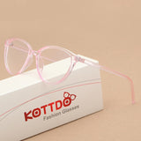 KOTTDO  Fashion Women Cat Eye Eyeglasses Frame Men Optical Glasse Frame Retro Eyeglasses Computer Glasses Transparent glasses
