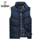 2019 New Brand Mens Jacket Sleeveless Vest Winter Fashion Casual Coats Male Cotton-Padded Men's Vest Men Thicken Waistcoat 3XL